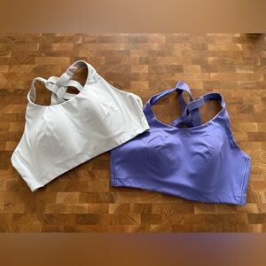 Lululemon Athletica Energy High Support White and Dark Lavender